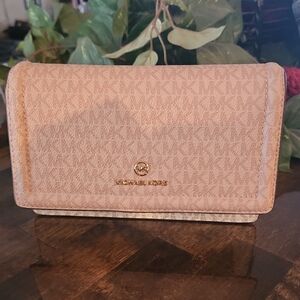 Michael Kors Beige Key & Card Holder